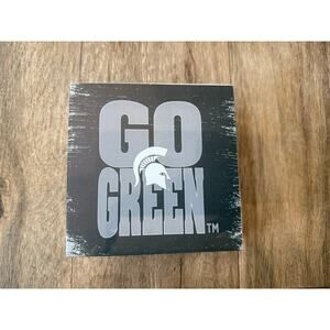 New Michigan State Spartans 6" Square Wood Block Shelf Sign.